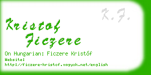 kristof ficzere business card